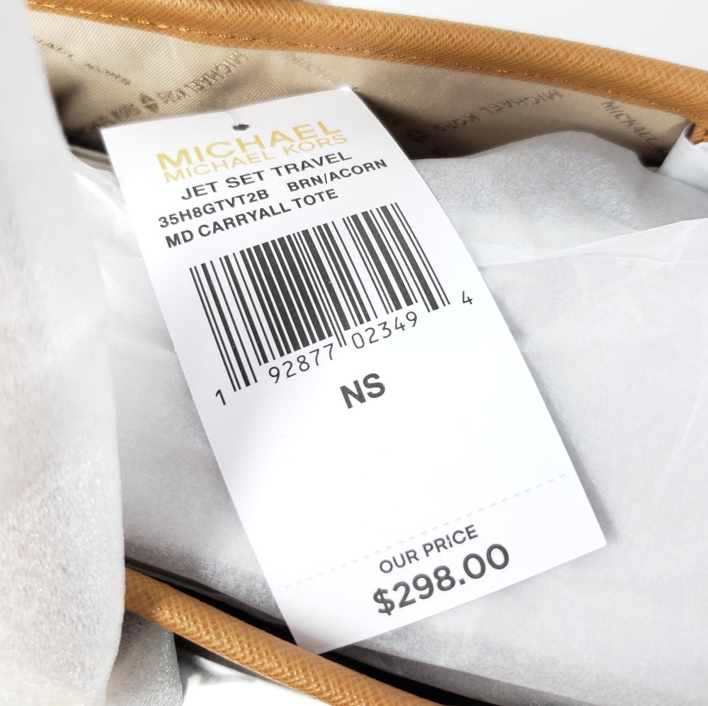💕LAST ONE💕Michael Kors Medium Jet Set Tote Brown - Picture 5 of 7